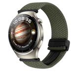 For Huawei Watch 4 Pro 22mm Magnetic Buckle Braided Watch Band(Metallic Gray)