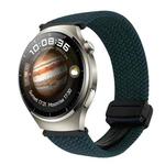 For Huawei Watch 4 Pro 22mm Magnetic Buckle Braided Watch Band(Forest Green)