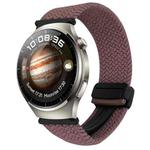 For Huawei Watch 4 Pro 22mm Magnetic Buckle Braided Watch Band(Smoky Purple)