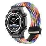 For Huawei Watch Ultimate 22mm Magnetic Buckle Braided Watch Band(Colorful)