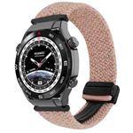 For Huawei Watch Ultimate 22mm Magnetic Buckle Braided Watch Band(Pink)