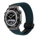 For Huawei Watch Ultimate 22mm Magnetic Buckle Braided Watch Band(Forest Green)