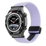 For Huawei Watch Ultimate 22mm Magnetic Buckle Braided Watch Band(Purple)