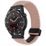 For Huawei Watch GT3 SE 22mm Magnetic Buckle Braided Watch Band(Pink)