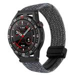 For Huawei Watch GT3 SE 22mm Magnetic Buckle Braided Watch Band(Graphite Black)