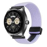 For Huawei Watch Buds 22mm Magnetic Buckle Braided Watch Band(Purple)