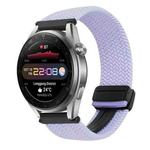 For Huawei Watch 3 Pro New 22mm Magnetic Buckle Braided Watch Band(Purple)