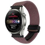For Huawei Watch 3 Pro New 22mm Magnetic Buckle Braided Watch Band(Smoky Purple)