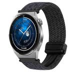 For Huawei Watch GT3 Pro 46mm 22mm Magnetic Buckle Braided Watch Band(Black)