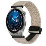 For Huawei Watch GT3 Pro 46mm 22mm Magnetic Buckle Braided Watch Band(Starlight)