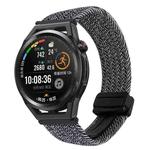 For Huawei Watch GT Runner 22mm Magnetic Buckle Braided Watch Band(Graphite Black)