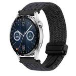 For Huawei Watch GT3 46mm 22mm Magnetic Buckle Braided Watch Band(Black)