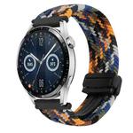 For Huawei Watch GT3 46mm 22mm Magnetic Buckle Braided Watch Band(Camouflage Color)