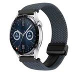 For Huawei Watch GT3 46mm 22mm Magnetic Buckle Braided Watch Band(Space Gray)