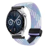 For Huawei Watch GT3 46mm 22mm Magnetic Buckle Braided Watch Band(Violet)