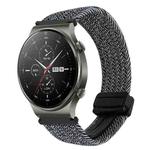 For Huawei Watch GT2 pro 22mm Magnetic Buckle Braided Watch Band(Graphite Black)