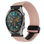 For Huawei Watch GT 22mm Magnetic Buckle Braided Watch Band(Starlight Pink)