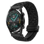 For Huawei Watch GT2 46mm 22mm Magnetic Buckle Braided Watch Band(Stars Black)