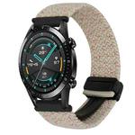 For Huawei Watch GT2 46mm 22mm Magnetic Buckle Braided Watch Band(Starlight)