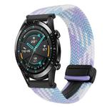 For Huawei Watch GT2 46mm 22mm Magnetic Buckle Braided Watch Band(Violet)