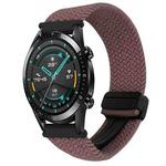 For Huawei Watch GT2 46mm 22mm Magnetic Buckle Braided Watch Band(Smoky Purple)