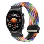 For Honor Watch GS 4 22mm Magnetic Buckle Braided Watch Band(Colorful)