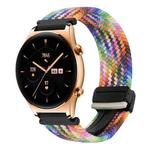 For Honor Watch GS 3 22mm Magnetic Buckle Braided Watch Band(Colorful)