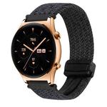For Honor Watch GS 3 22mm Magnetic Buckle Braided Watch Band(Black)