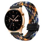 For Honor Watch GS 3 22mm Magnetic Buckle Braided Watch Band(Camouflage Colorful)