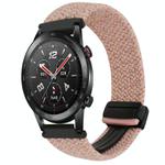 For Honor Watch GS 3i 22mm Magnetic Buckle Braided Watch Band(Pink)