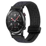 For Honor Watch GS 3i 22mm Magnetic Buckle Braided Watch Band(Black)