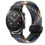 For Honor Watch GS 3i 22mm Magnetic Buckle Braided Watch Band(Denim Colorful)