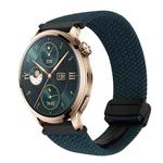 For Honor Watch 4 Pro 22mm Magnetic Buckle Braided Watch Band(Forest Green)