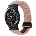 For Honor Watch GS Pro 22mm Magnetic Buckle Braided Watch Band(Pink)