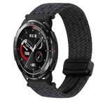 For Honor Watch GS Pro 22mm Magnetic Buckle Braided Watch Band(Black)