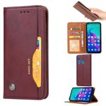 Knead Skin Texture Horizontal Flip Leather Case for Huawei P Smart Z / Y9 Prime 2019 / Nova5i, with Photo Frame & Holder & Card Slots & Wallet(Wine Red)