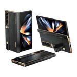 For Samsung Galaxy Z Fold3 Retractable Wrist Strap Invisible Stand Phone Case(Black)