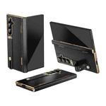 For Samsung Galaxy Z Fold7 Retractable Wrist Strap Invisible Stand Phone Case(Black)