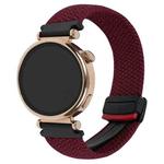 For Amazfit  Watch Bip 5 22mm Magnetic Buckle Braided Watch Band(Wine Red)