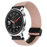 For Amazfit Watch GTR 4 22mm Magnetic Buckle Braided Watch Band(Pink)