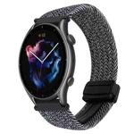 For Amazfit Watch GTR 3 22mm Magnetic Buckle Braided Watch Band(Metallic Gray)