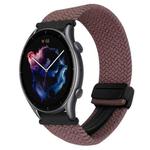 For Amazfit Watch GTR 3 Pro 22mm Magnetic Buckle Braided Watch Band(Smoky Purple)