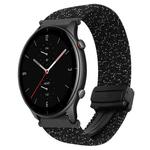 For Amazfit Watch GTR 2e 22mm Magnetic Buckle Braided Watch Band(Stars Black)