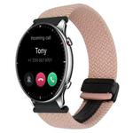 For Amazfit Watch GTR 2 22mm Magnetic Buckle Braided Watch Band(Pink)