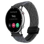 For Amazfit Watch GTR 2 22mm Magnetic Buckle Braided Watch Band(Metallic Gray)