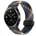 For Xiaomi Watch 2 22mm Magnetic Buckle Braided Watch Band(Denim Colorful)