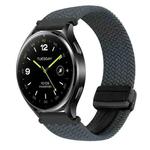 For Xiaomi Watch 2 22mm Magnetic Buckle Braided Watch Band(Space Gray)