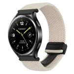 For Xiaomi Watch 2 22mm Magnetic Buckle Braided Watch Band(Starlight Black)