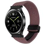 For Xiaomi Watch 2 22mm Magnetic Buckle Braided Watch Band(Smoky Purple)