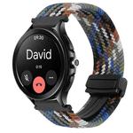 For Xiaomi Watch S3 22mm Magnetic Buckle Braided Watch Band(Denim Colorful)